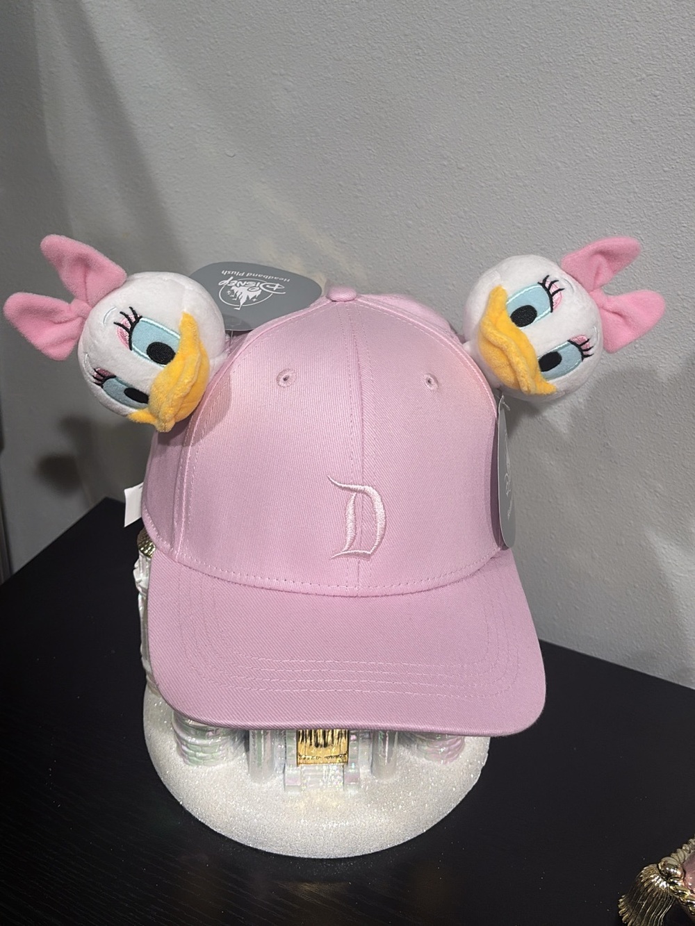 Disneyland Pink Customizable Cap with Daisy Duck Plushies - NWT!!